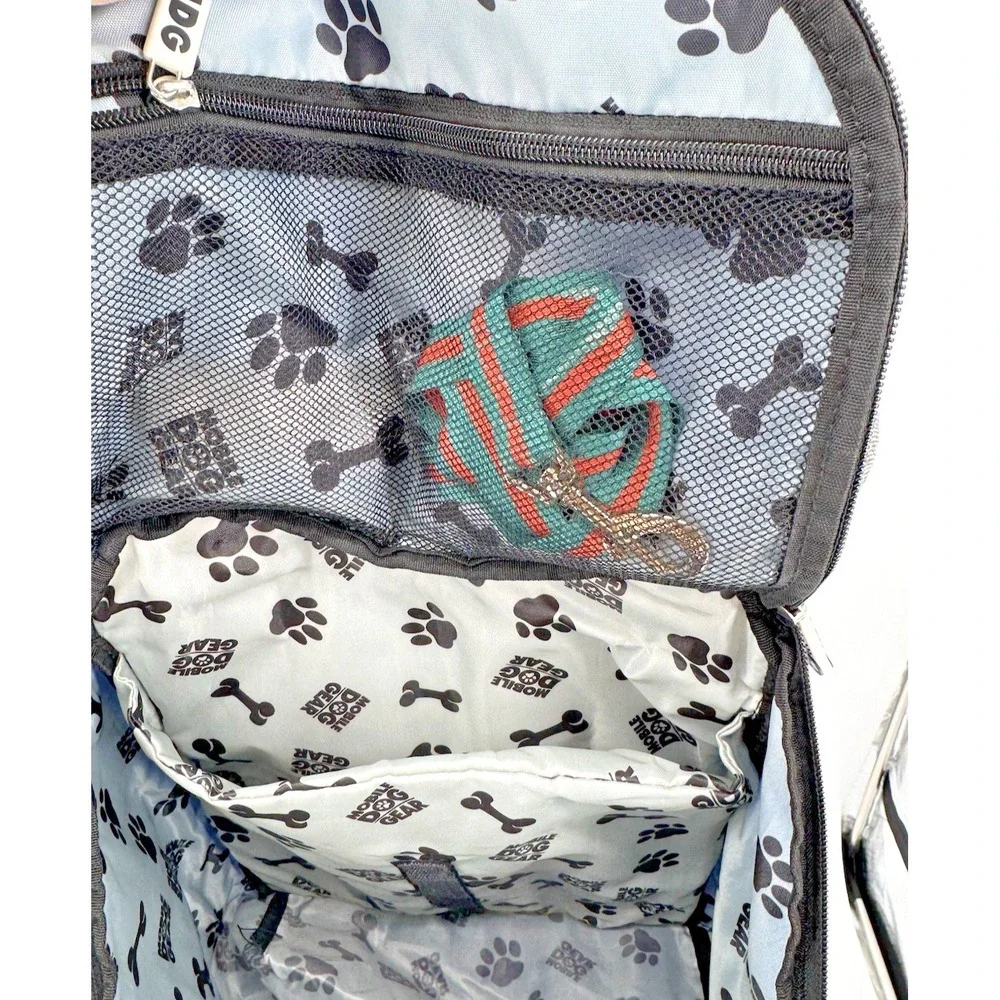 Dog Travel Backpack Organizer Mobile Dog Gear Large Blue Pet Carry Bag